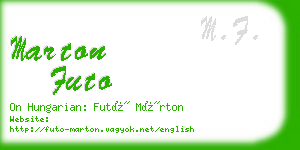 marton futo business card